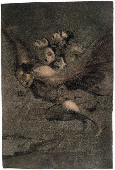 Buen Viage (Bon voyage). Monstres ailés. c.1802 (gravure) - Francisco Jose de Goya y Lucientes