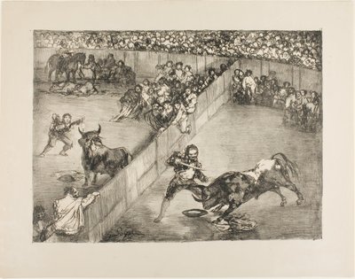 Corrida dans une arène divisée, des Taureaux de Bordeaux - Francisco Jose de Goya y Lucientes