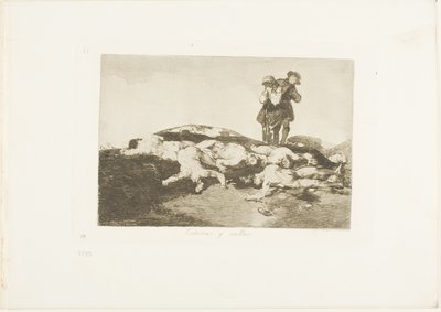 Enterrez-les et restez silencieux, planche 18 de Les Désastres de la guerre - Francisco Jose de Goya y Lucientes