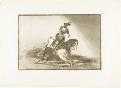 Charles V transperçant un taureau dans l