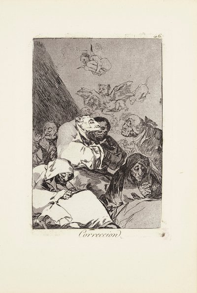 Correction (Correccion) Planche 46 de : Los Caprichos - Francisco Jose de Goya y Lucientes
