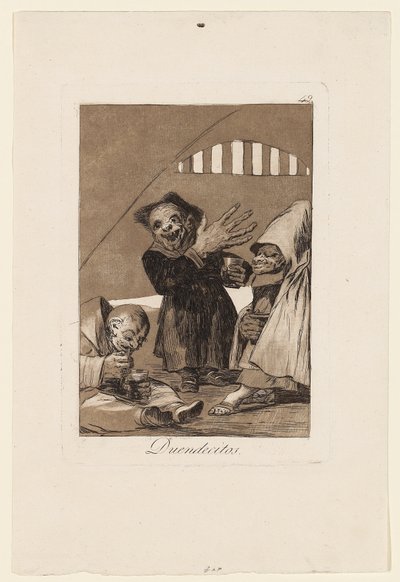 Duendecitos, planche de "Los Caprichos" - Francisco de Goya