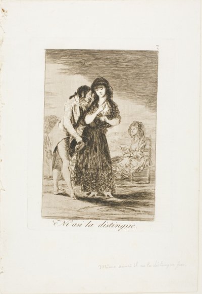 Même ainsi, il ne peut pas la comprendre, planche sept de Los Caprichos - Francisco Jose de Goya y Lucientes