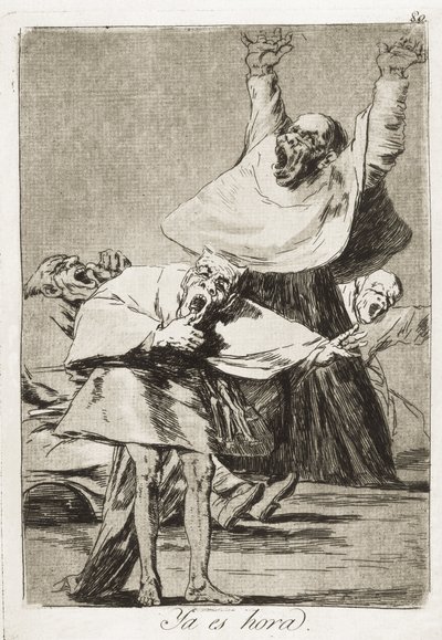 Il est temps, 1797-1799. Planche 80 de « Los Caprichos », gravure, aquatinte brunie, pointe sèche et burin. Romantisme. Gravure. Espagne. Madrid. Bibliothèque nationale - Francisco Jose de Goya y Lucientes
