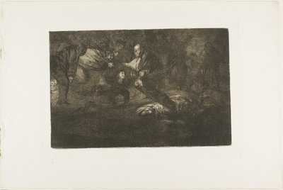 Dieu les crée et ils se rejoignent, planche 18 de Los Proverbios - Francisco Jose de Goya y Lucientes