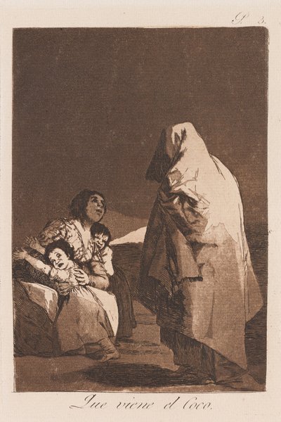 Voici le Croque-mitaine, fin 18ème-début 19ème siècle (impression) - Francisco de Goya