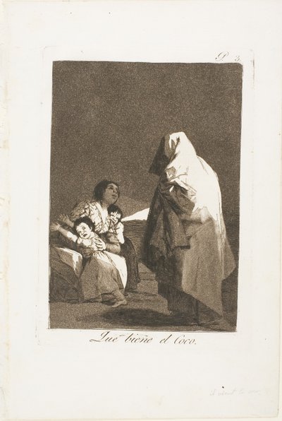 Voici le Croque-mitaine, planche trois de Los Caprichos - Francisco Jose de Goya y Lucientes