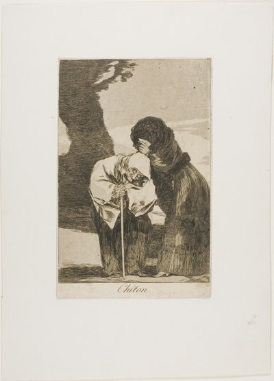 Silence, planche 28 de Los Caprichos - Francisco Jose de Goya y Lucientes