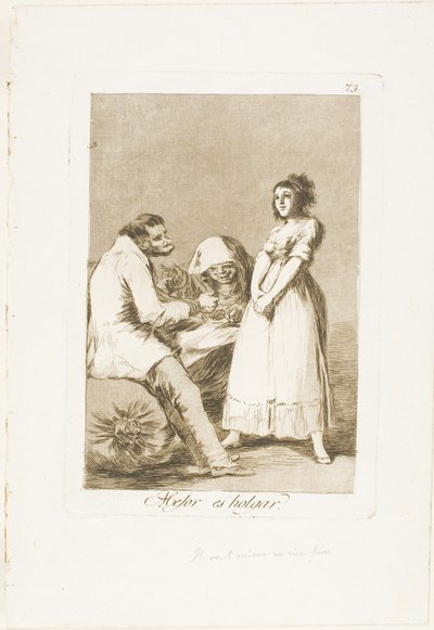 Il vaut mieux être paresseux, planche 73 de Los Caprichos - Francisco Jose de Goya y Lucientes