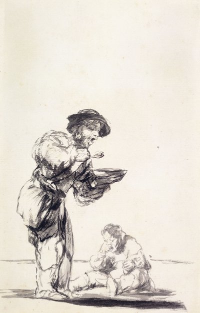 La Bouillie: mendiants mangeant de la purée - Francisco de Goya
