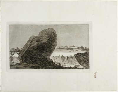 Paysage avec cascade, avant 1810 - Francisco de Goya