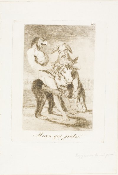 Regardez comme ils sont solennels !, planche 63 de Los Caprichos - Francisco Jose de Goya y Lucientes