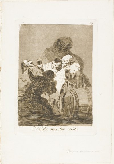 Personne ne nous a vus, planche 79 de Los Caprichos - Francisco Jose de Goya y Lucientes