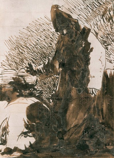 Personnages se prosternant devant un moine - Francisco Jose de Goya y Lucientes