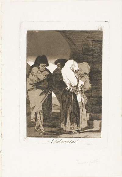 Pauvres petites filles !, planche 22 de Los Caprichos - Francisco Jose de Goya y Lucientes