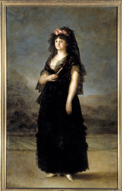 Portrait en pied de la reine d