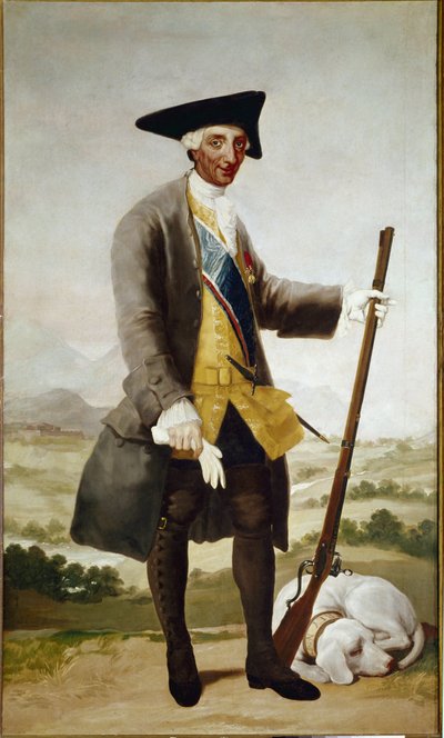 Portrait de Charles III, chasseur - Francisco de Goya