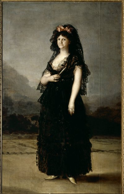 Portrait de la reine Maria Luisa portant une mantille - Francisco de Goya