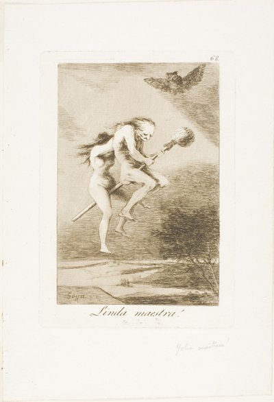 Jolie Professeur!, planche 68 de Los Caprichos - Francisco Jose de Goya y Lucientes