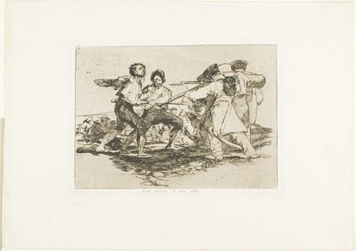 À tort ou à raison, planche deux de Les Désastres de la guerre - Francisco Jose de Goya y Lucientes