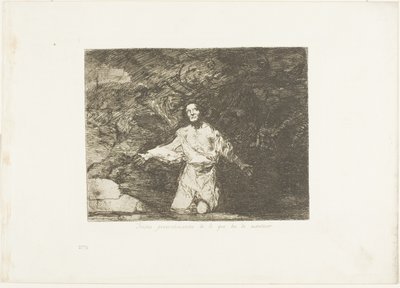 Tristes pressentiments de ce qui va arriver, planche une de Les Désastres de la Guerre - Francisco Jose de Goya y Lucientes
