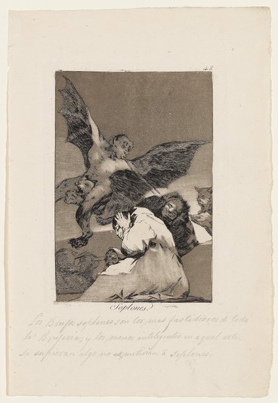 Soplones, planche de "Los Caprichos" - Francisco de Goya