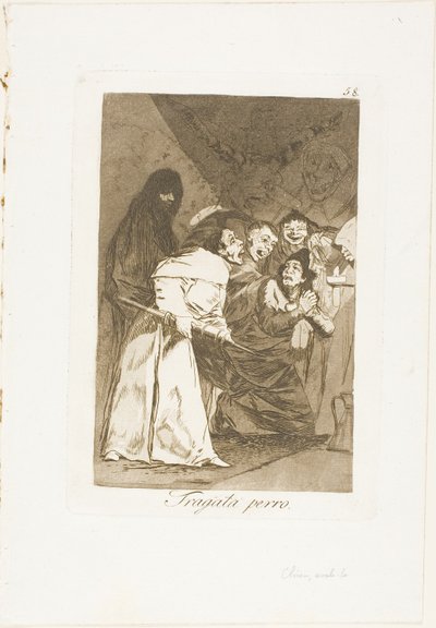 Avalez-le, chien, planche 58 de Los Caprichos - Francisco Jose de Goya y Lucientes