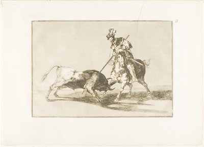 Le Cid Campeador transperçant un autre taureau, planche onze de L