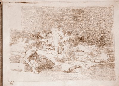 Les désastres de la guerre : Et eux aussi (dessin préparatoire) - Francisco de Goya