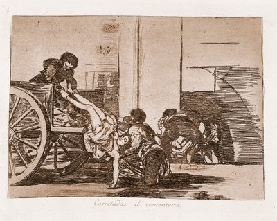 Les Désastres de la guerre : Charrettes vers le cimetière - Francisco de Goya