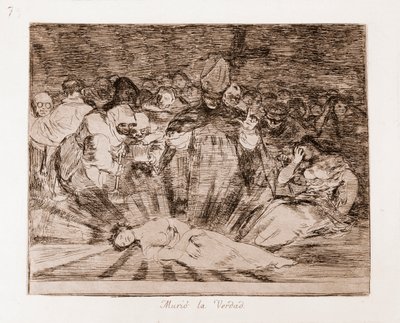Les désastres de la guerre : La vérité est morte (gravure d