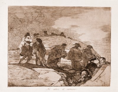 Les Désastres de la guerre : Ils ne connaissent pas le chemin (gravure d