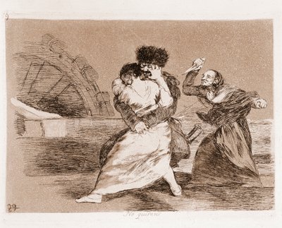 Les Désastres de la guerre : Ils ne veulent pas (gravure d