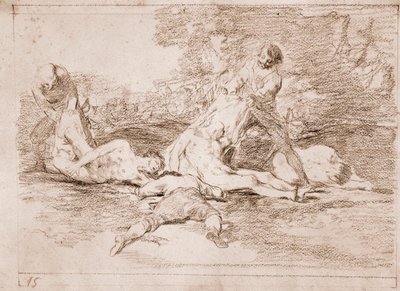 Les désastres de la guerre : Ils en profitent (dessin préparatoire) - Francisco de Goya
