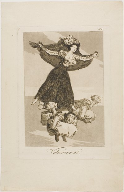Ils se sont envolés, planche 61 de Los Caprichos - Francisco Jose de Goya y Lucientes
