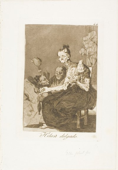 Ils filent finement, planche 44 de Los Caprichos - Francisco Jose de Goya y Lucientes