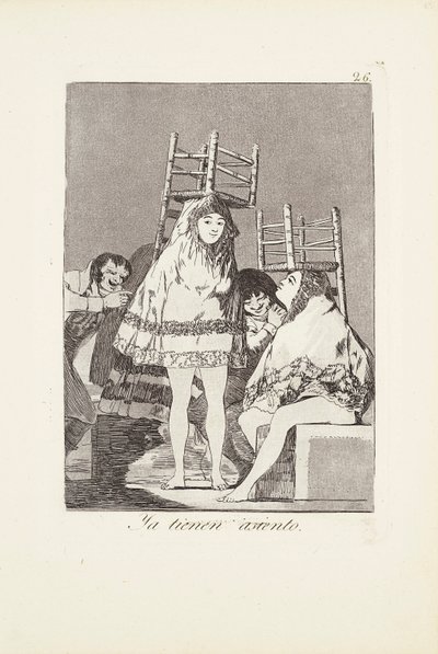 Ils ont déjà un siège (Ya tienen asiento) Planche 26 de: Los Caprichos - Francisco Jose de Goya y Lucientes