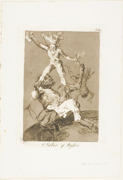 Monter et descendre, planche 56 de Los Caprichos - Francisco Jose de Goya y Lucientes