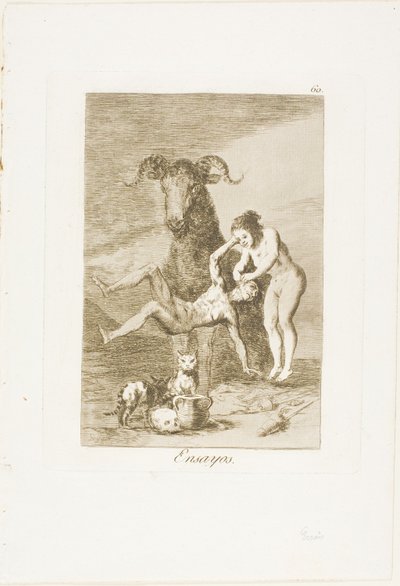 Épreuves, planche 60 de Los Caprichos - Francisco Jose de Goya y Lucientes