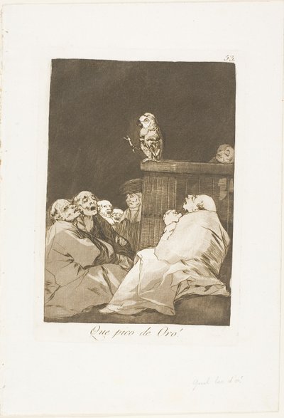 Quel bec doré !, planche 53 de Los Caprichos - Francisco Jose de Goya y Lucientes