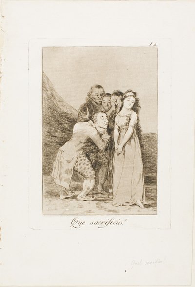 Quel sacrifice!, planche 14 de Los Caprichos - Francisco Jose de Goya y Lucientes