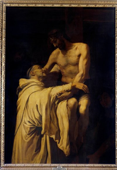 Christ prenant Saint Bernard de Clairvaux (San Bernardo di Chiaravalle) (1090-1153) dans ses bras - Francisco Ribalta