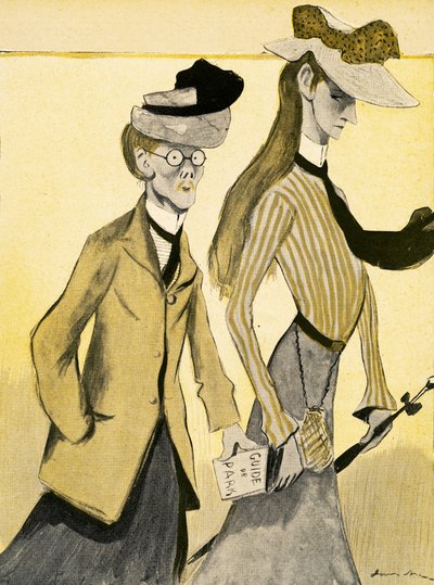 Une jeune femme anglaise en France avec sa chaperonne, 1903 - Francisco Sancha y Lengo