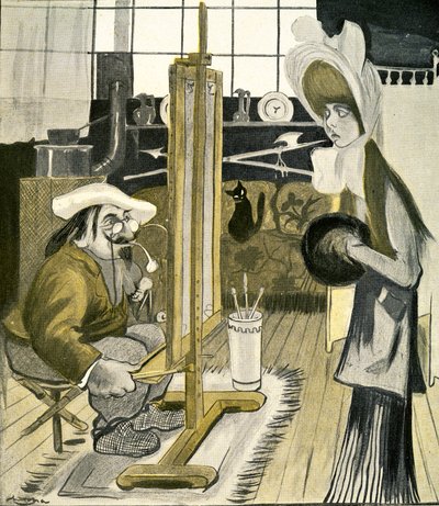 Une jeune femme anglaise pose pour un artiste français, 1903 - Francisco Sancha y Lengo