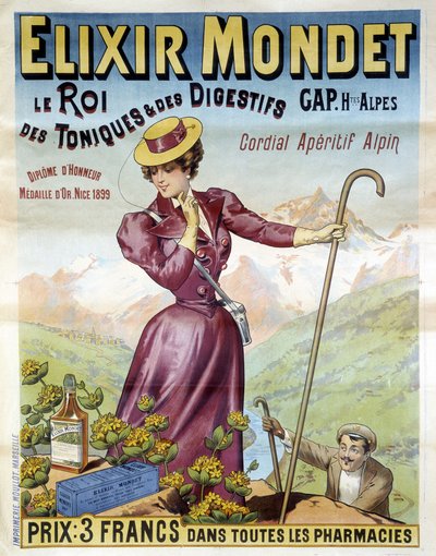 Affiche publicitaire de 1900 pour l