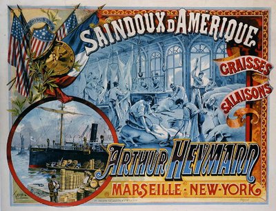Affiche publicitaire pour la graisse animale américaine d