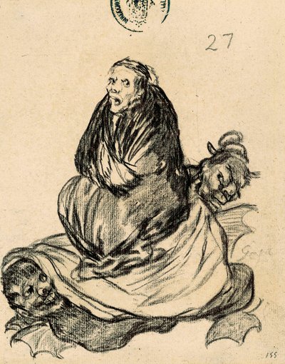 Une sorcière en voyage - Francisco de Goya