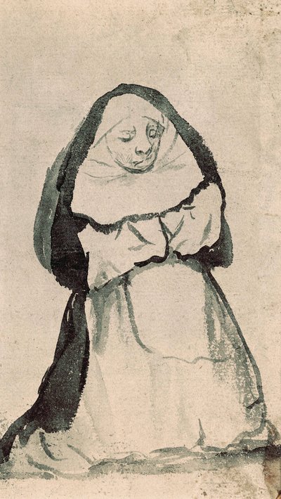 Une nonne agenouillée en prière, début du XIXe siècle - Francisco de Goya