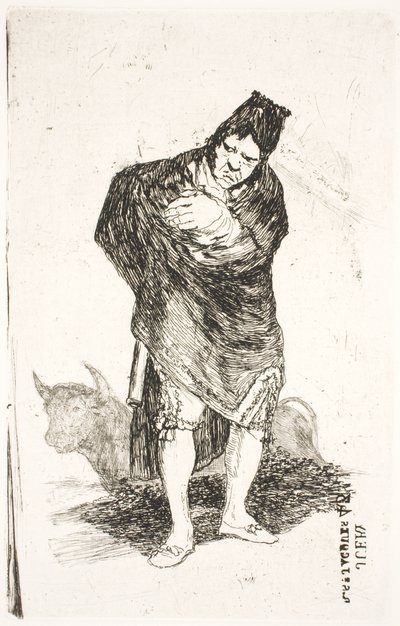 Contrebandier andalou avec un taureau - Francisco de Goya