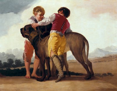 Garçons avec un mâtin, vers 1786 - Francisco de Goya